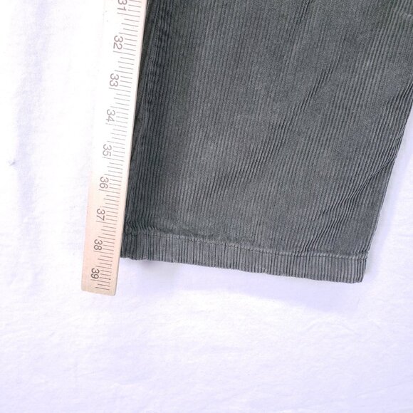 Tinseltown Pants Womens Size 1 Green Corduroy Baggy Wide Leg Cargo 100% Cotton - Picture 6 of 16